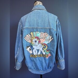 MY LITTLE PONY Officially Licensed Unicorn
Fan Club MOONSTONE Denim Jacket.